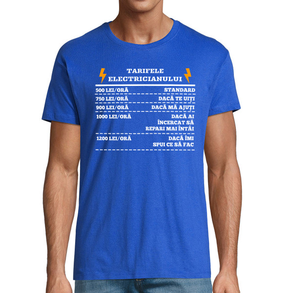 Tricou "Tarifele electricianului"
