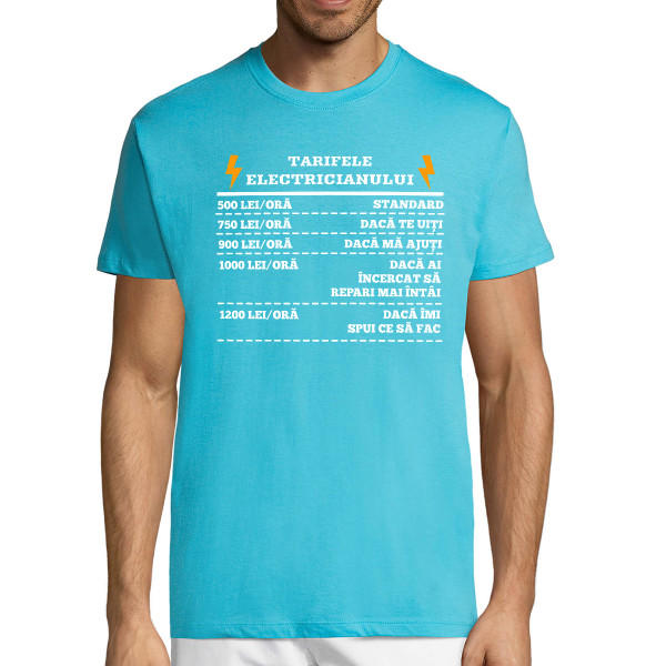Tricou "Tarifele electricianului"