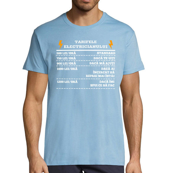 Tricou "Tarifele electricianului"