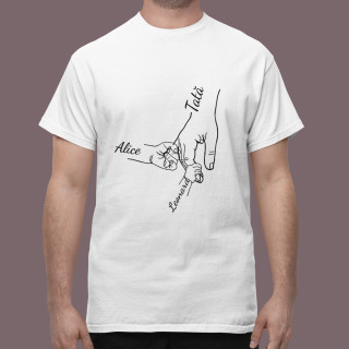 Tricou „Tata și copiii” cu numele copiilor aleși