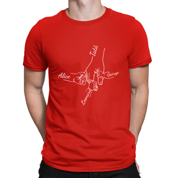 Tricou „Tata și copiii” cu numele copiilor aleși