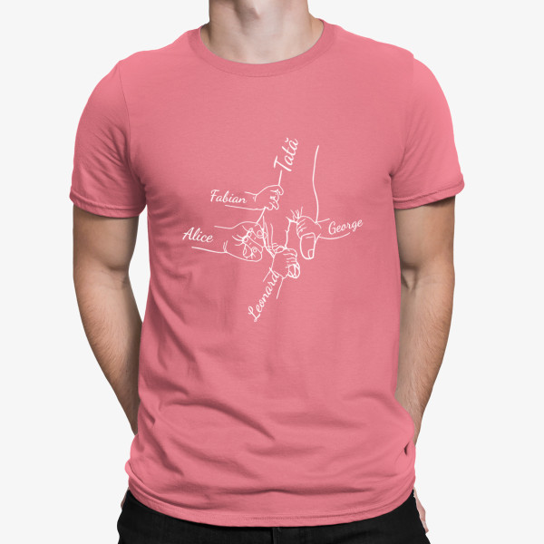 Tricou „Tata și copiii” cu numele copiilor aleși