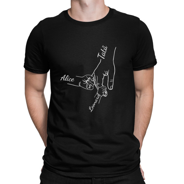 Tricou „Tata și copiii” cu numele copiilor aleși