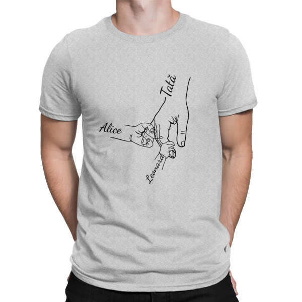 Tricou „Tata și copiii” cu numele copiilor aleși