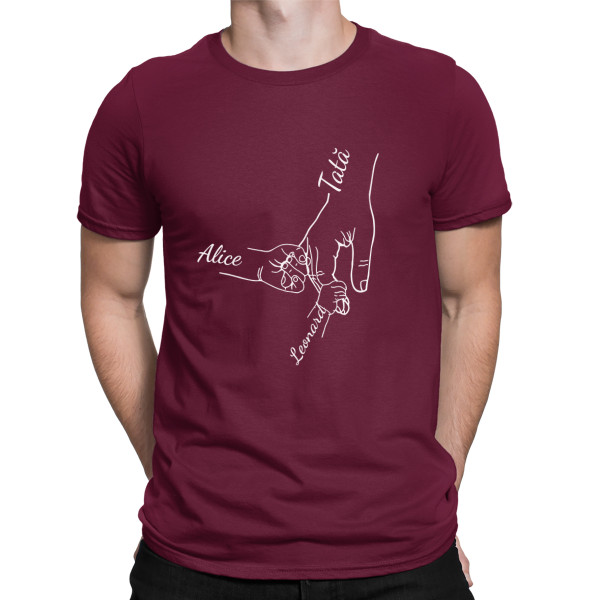 Tricou „Tata și copiii” cu numele copiilor aleși