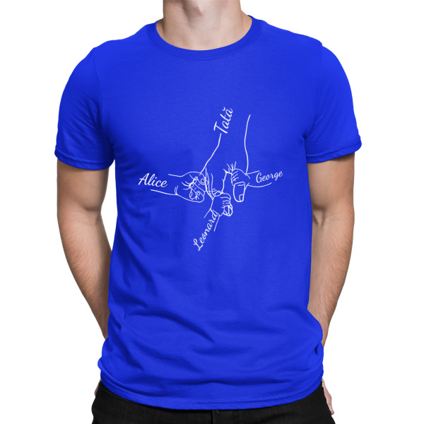 Tricou „Tata și copiii” cu numele copiilor aleși