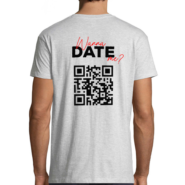 Tricou "Vrei să ieși cu mine?" cu un cod QR personalizat