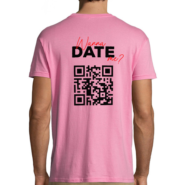 Tricou "Vrei să ieși cu mine?" cu un cod QR personalizat