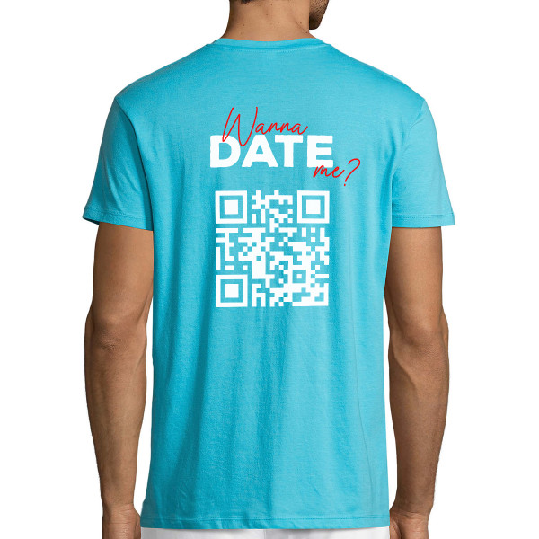 Tricou "Vrei să ieși cu mine?" cu un cod QR personalizat