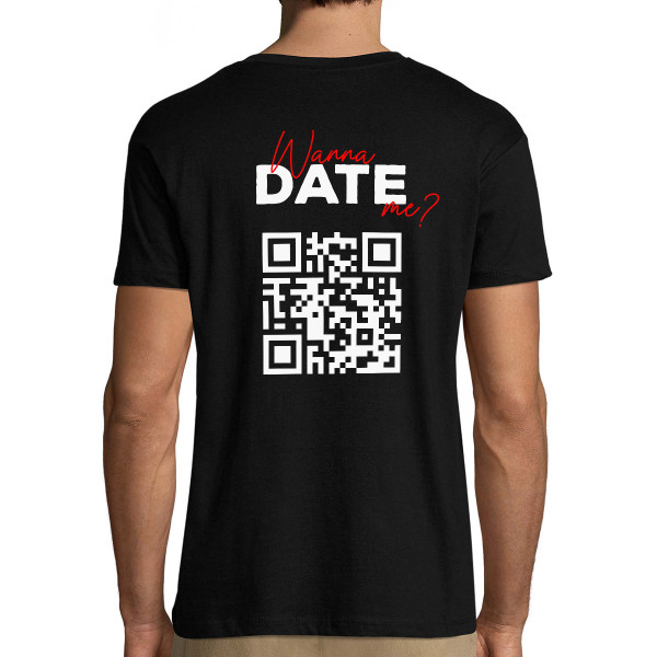 Tricou "Vrei să ieși cu mine?" cu un cod QR personalizat