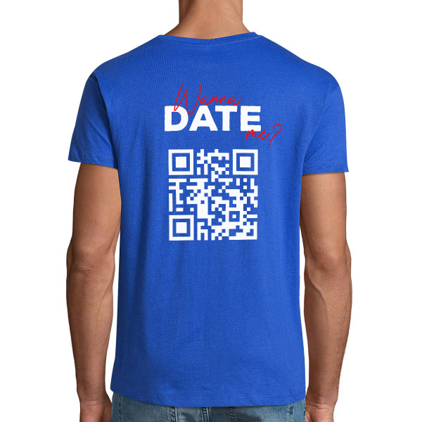 Tricou "Vrei să ieși cu mine?" cu un cod QR personalizat