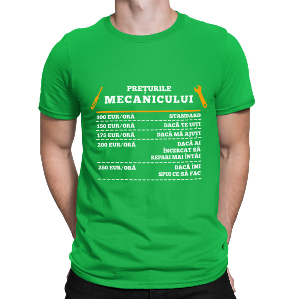 Tricou "Lista de prețuri a mecanicului" Tricou "Lista de prețuri a mecanicului"