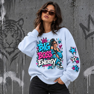 Hanorac unisex în culori pastelate "Big Boss Energy" Hanorac unisex în culori pastelate "Big Boss Energy"