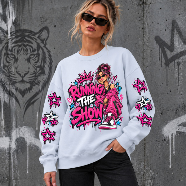 Hanorac unisex în culori pastelate "Running the Show"