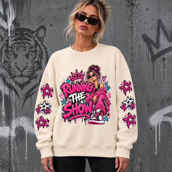 Hanorac unisex în culori pastelate "Running the Show"