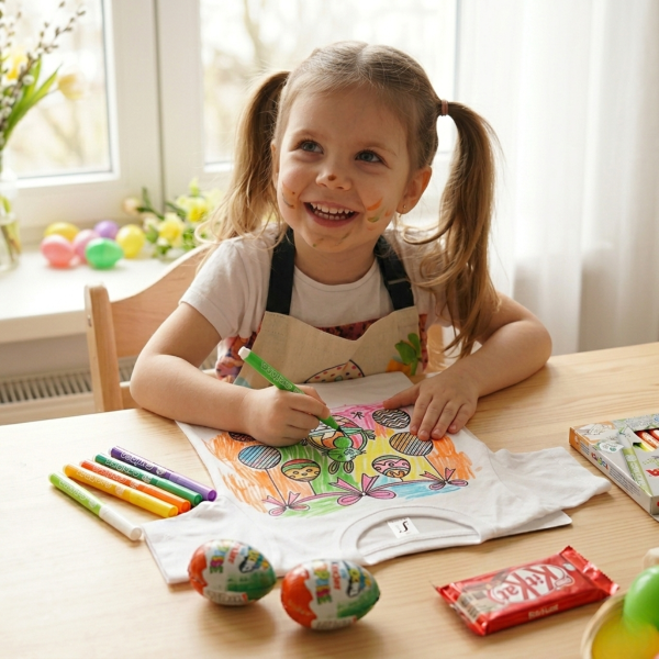 Set cadou pentru copii "Colorează Paștele"