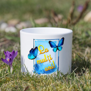 Vas ceramic "La mulți ani!"