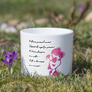 Vas ceramic "Un poem pentru mama"