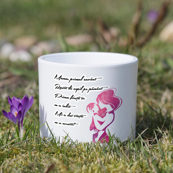Vas ceramic "Un poem pentru mama" Vas ceramic "Un poem pentru mama"