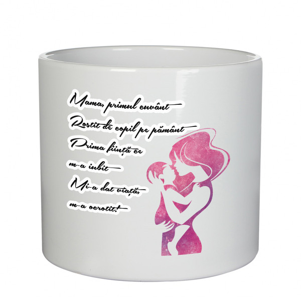 Vas ceramic "Un poem pentru mama" Vas ceramic "Un poem pentru mama"