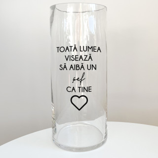 Vază de sticlă "Șef"