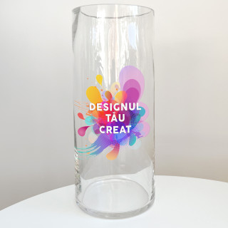 Vază din sticlă cu design personalizat