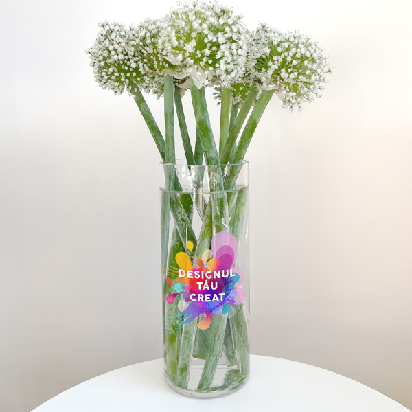 Vază din sticlă cu design personalizat Vază din sticlă cu design personalizat