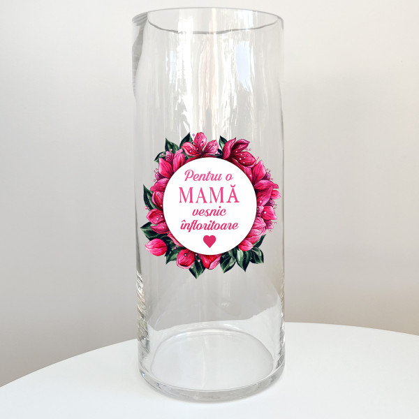 Vază din sticlă "Pentru mami" Vază din sticlă "Pentru mami"