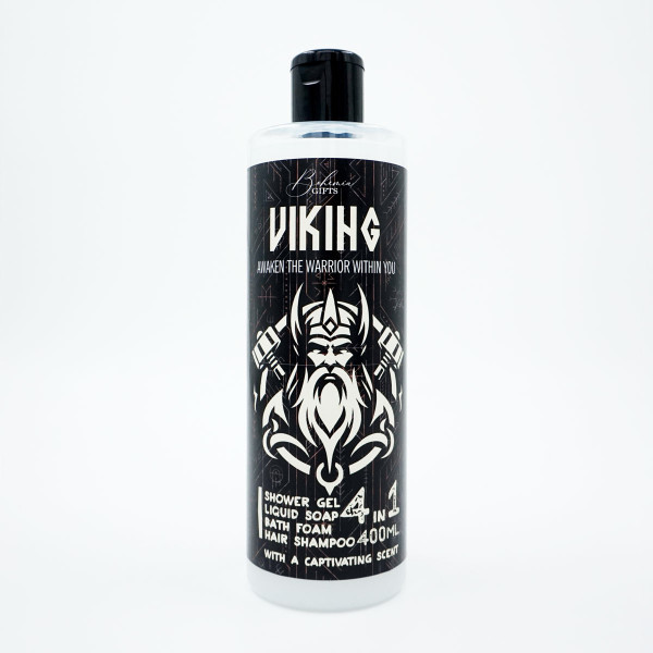Gel de duș pentru bărbați, șampon, spumă și săpun 4în1 „Viking” (400ml) Gel de duș pentru bărbați, șampon, spumă și săpun 4în1 „Viking” (400ml)
