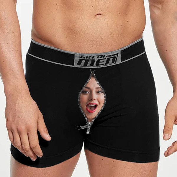 Lenjerie intimă pentru bărbați „Zipper” cu fotografia aleasă de dvs