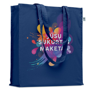 Pungă colorată din bumbac organic XL cu designul tău personalizat