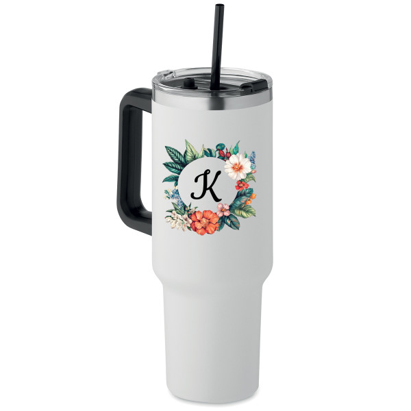 Cană termo XL "Inițială" cu litera dorită (1200ml)