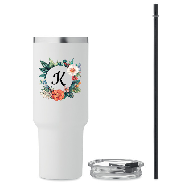 Cană termo XL "Inițială" cu litera dorită (1200ml)