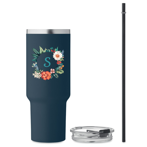 Cană termo XL "Inițială" cu litera dorită (1200ml)
