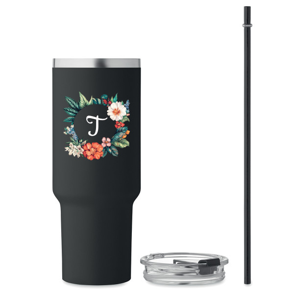 Cană termo XL "Inițială" cu litera dorită (1200ml)