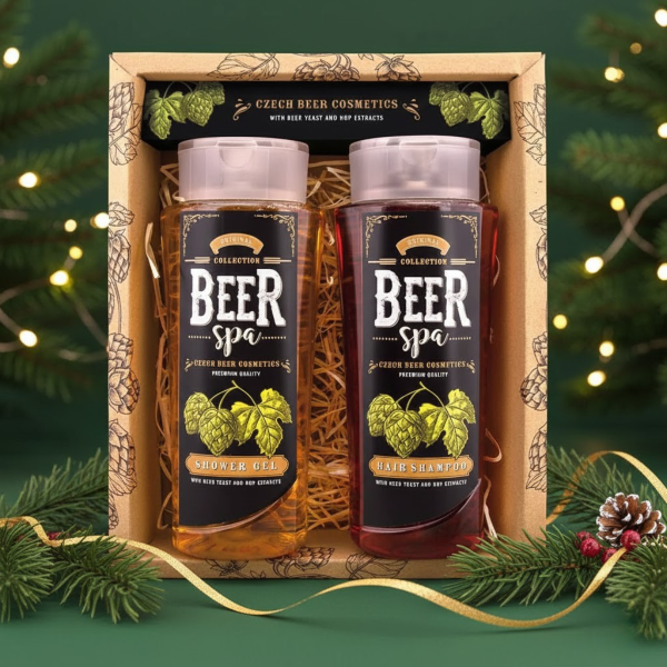 Set de cosmetice BEER SPA - gel de duș (250ml) și șampon (250ml)