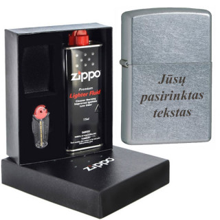 Set cadou Zippo 200 cu textul tău gravat